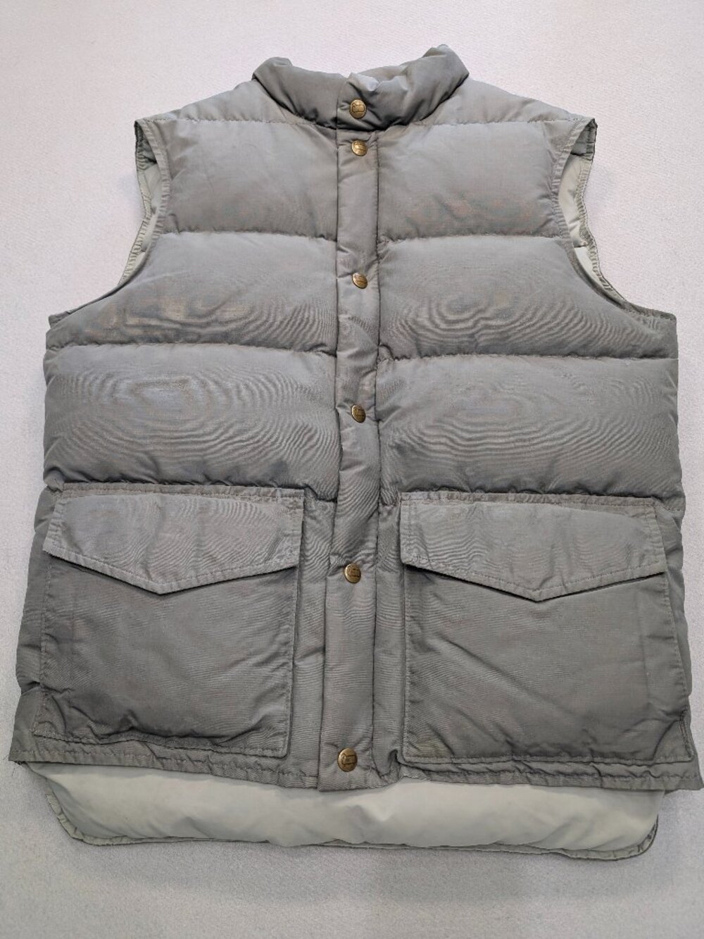 Vintage Woolrich USA Down Puffer Vest Gray Size M
